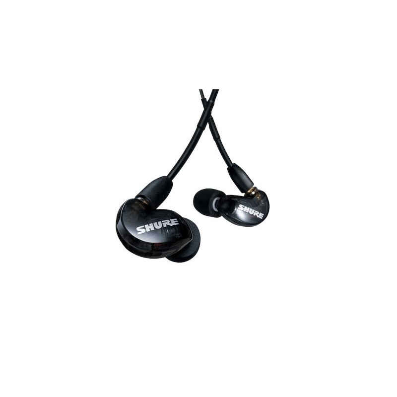 Shure SE215DYBK+UNI-EFS - Słuchawki douszne AONIC215 z pojedynczym przetwornikiem i kablem 3.5mm (czarne)