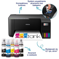 Epson EcoTank L3270 WiFi - wielofunkcyjna drukarka A4 z łącznością Wi-Fi i stałym zasilaniem w atrament