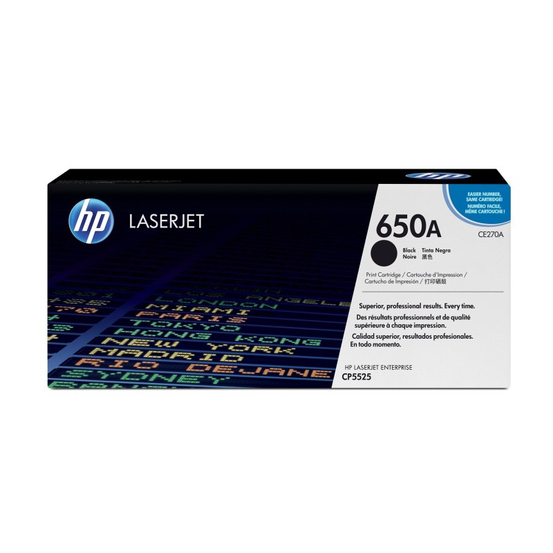 HP 650A oryginalny wkład z czarnym tonerem LaserJet HP 650A oryginalny wkład z czarnym tonerem LaserJet