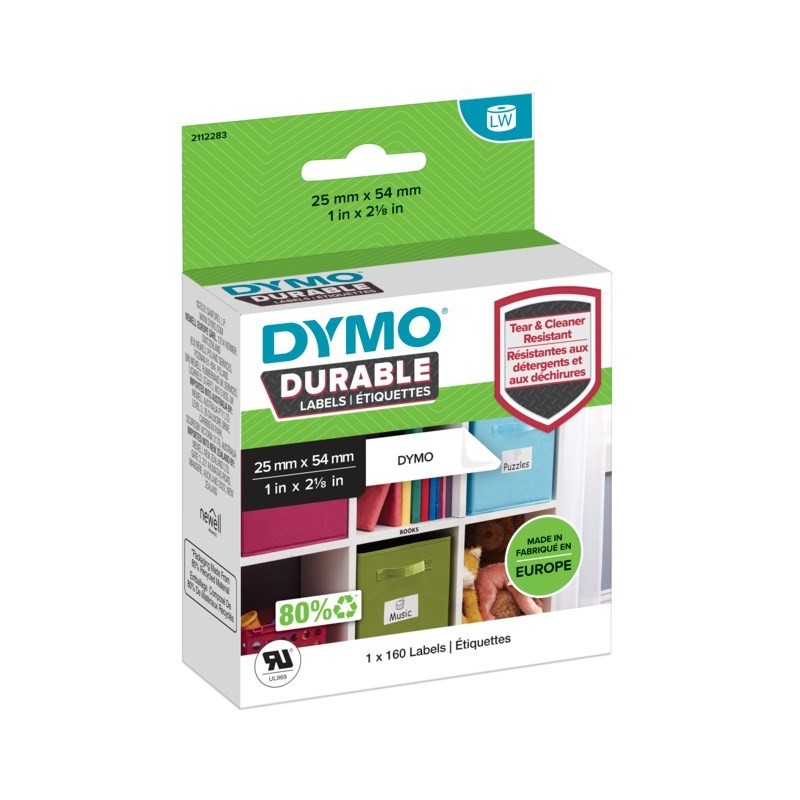 DYMO Durable Biały Samoprzylepne etykiety do drukowania