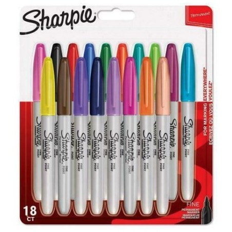 Sharpie Fine marker 18 szt. Końcówka cienka Wielobarwny