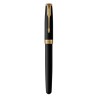 Pióro wieczne Parker Sonnet Matte Juodas Medium Nib Lacquer Gold Finish Trim Gift Boxed