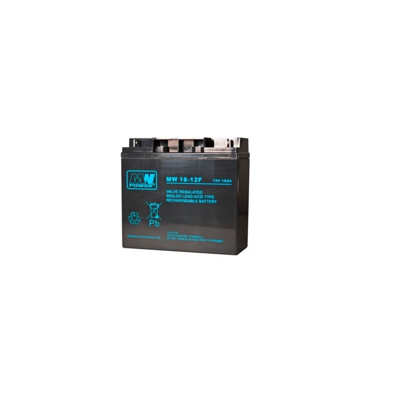 Akumulator MPL MW POWER MW 18-12F kwasowo-ołowiowy AGM bezobsługowy 12 V 18 Ah Czarny Akumulator MPL MW POWER MW 18-12F kwasowo-ołowiowy AGM bezobsługowy 12 V 18 Ah Czarny