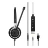 EPOS IMPACT SC 635 USB Zestaw słuchawkowy Przewodowa Opaska na głowę Połączenia/muzyka USB Typu-A Czarny, Srebrny