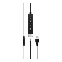 EPOS IMPACT SC 635 USB Zestaw słuchawkowy Przewodowa Opaska na głowę Połączenia/muzyka USB Typu-A Czarny, Srebrny