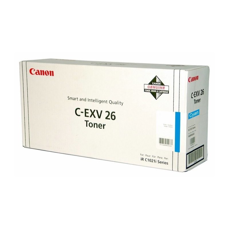 Canon Toner C-EXV26 (1659B006) Cyan, Wydajność 6000 stron. Canon Toner C-EXV26 (1659B006) Cyan, Wydajność 6000 stron.