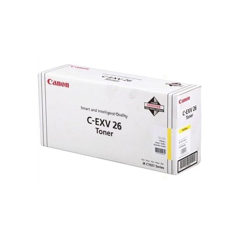 Canon Toner C-EXV26 (1657B006) Yellow, Wydajność 6000 stron. Canon Toner C-EXV26 (1657B006) Yellow, Wydajność 6000 stron.