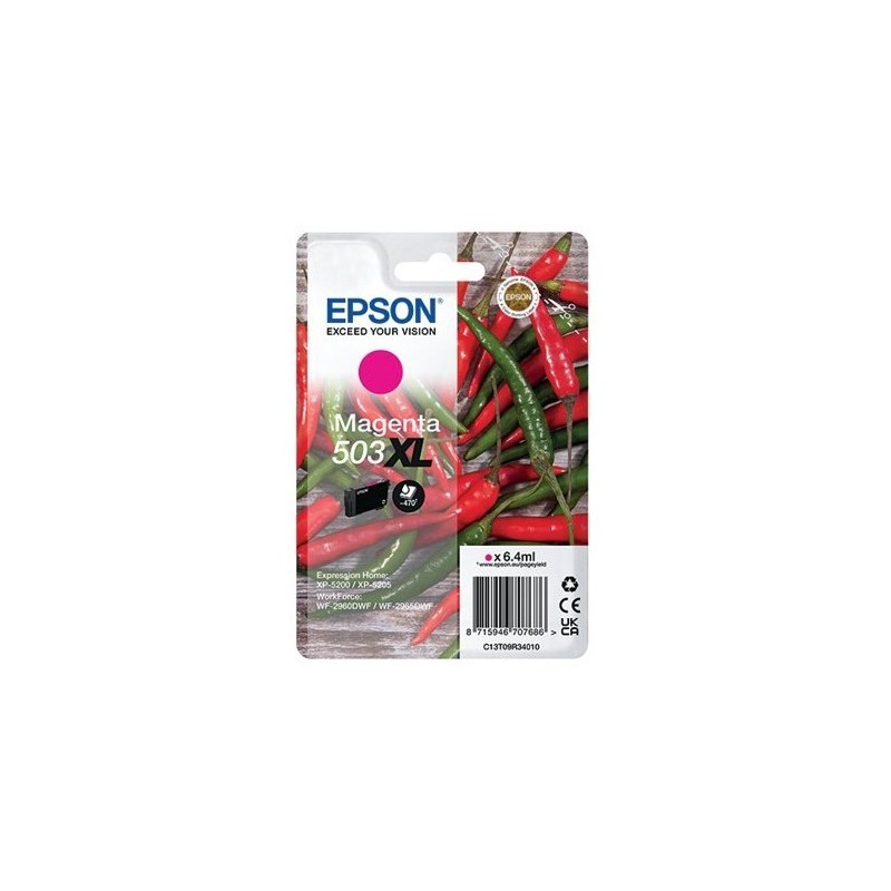 Epson 503XL nabój z tuszem 1 szt. Oryginalny Wysoka (XL) wydajność Purpurowy Epson 503XL nabój z tuszem 1 szt. Oryginalny Wysoka (XL) wydajność Purpurowy