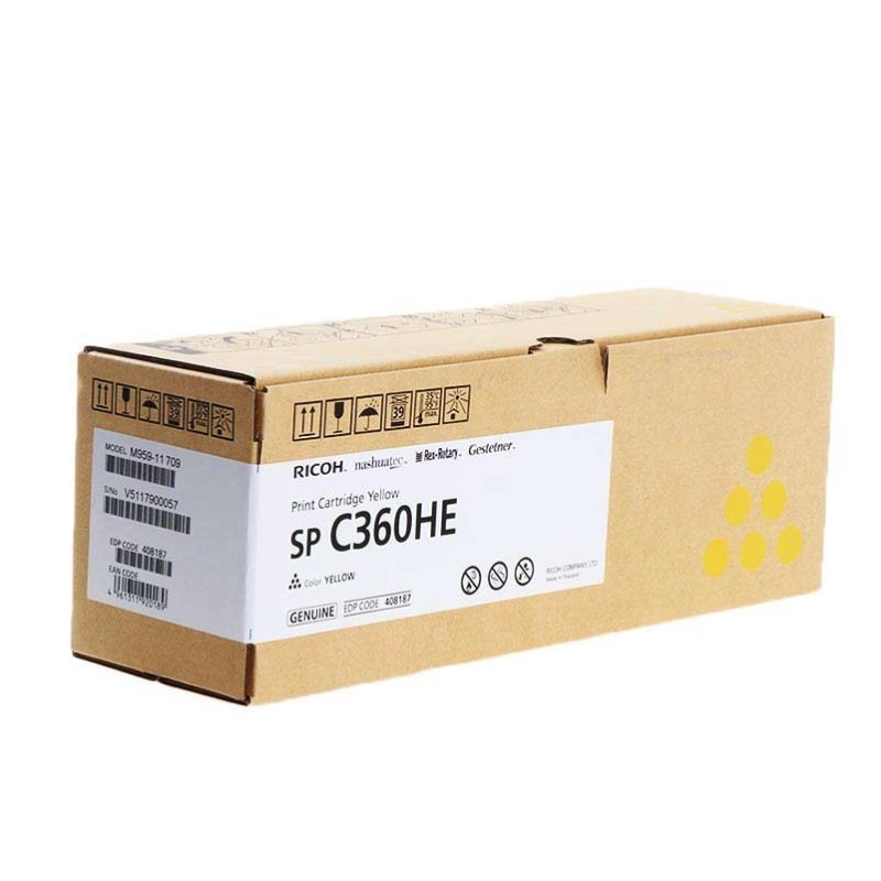 Ricoh Toner SP C360 HC 408187 Yellow Ricoh Toner SP C360 HC 408187 Yellow