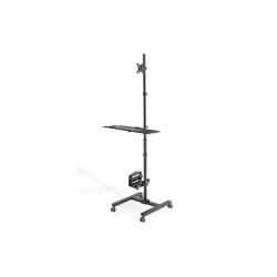 DIGITUS STOJAK - MOBILNA STACJA ROBOCZA 1XLCD MAX.32" MAX.8KG + KLAWIATURA + PC MAX.10KG, UCHYL.-OBROT. DA-90374
