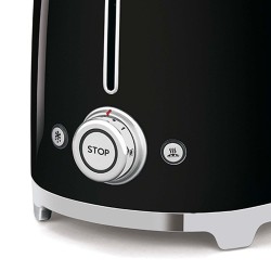 Toster Smeg TSF02BLEU czarny 4 kromek, metalowa obudowa