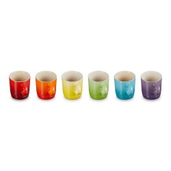 Le Creuset Signature Espresso Kubki Zestaw 6 sztuk 100ml tęczowy