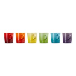 Le Creuset Signature Espresso Kubki Zestaw 6 sztuk 100ml tęczowy