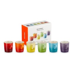 Le Creuset Signature Espresso Kubki Zestaw 6 sztuk 100ml tęczowy