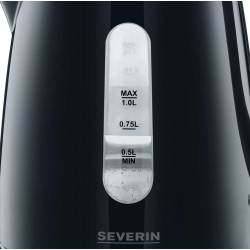 Severin WK 3410 czajnik elektryczny 1 l 2200 W Czarny