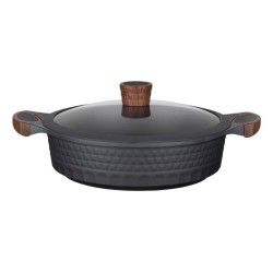 Resto Kitchenware 93506 garnek 4,4 l Okrągły Czarny, Drewno