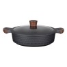 Resto Kitchenware 93506 garnek 4,4 l Okrągły Czarny, Drewno