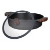 Resto Kitchenware 93506 garnek 4,4 l Okrągły Czarny, Drewno