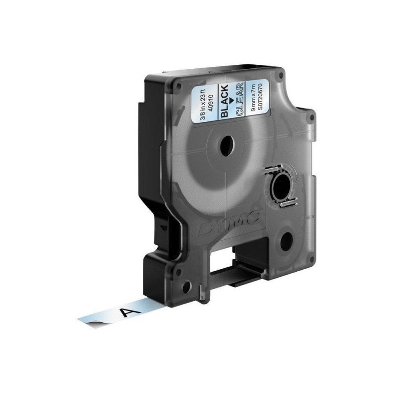 DYMO D1 - Standard Etykiety - Czarny na Transparent - 9mm x 7m DYMO D1 - Standard Etykiety - Czarny na Transparent - 9mm x 7m