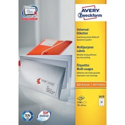 Avery 3479 etykiet do nadruku Biały Samoprzylepne etykiety do drukowania