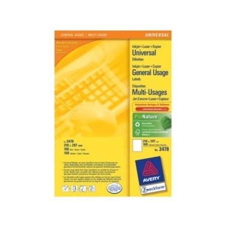 Avery Multi-Function Labels Biały