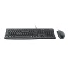 Logitech Desktop MK120 klawiatura Dołączona myszka Biuro USB Rosyjski Czarny