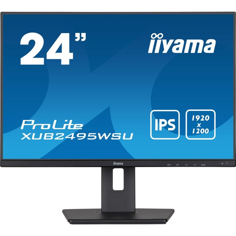 Monitor IIYAMA XUB2495WSU-B5 24.1inch ETE WUXGA IPS-panel 300cd/m2 VGA HDMI DisplayPort 5ms Speakers 15cm Height adjustable Monitor IIYAMA XUB2495WSU-B5 24.1inch ETE WUXGA IPS-panel 300cd/m2 VGA HDMI DisplayPort 5ms Speakers 15cm Height adjustable