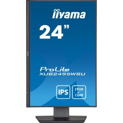 Monitor IIYAMA XUB2495WSU-B5 24.1inch ETE WUXGA IPS-panel 300cd/m2 VGA HDMI DisplayPort 5ms Speakers 15cm Height adjustable