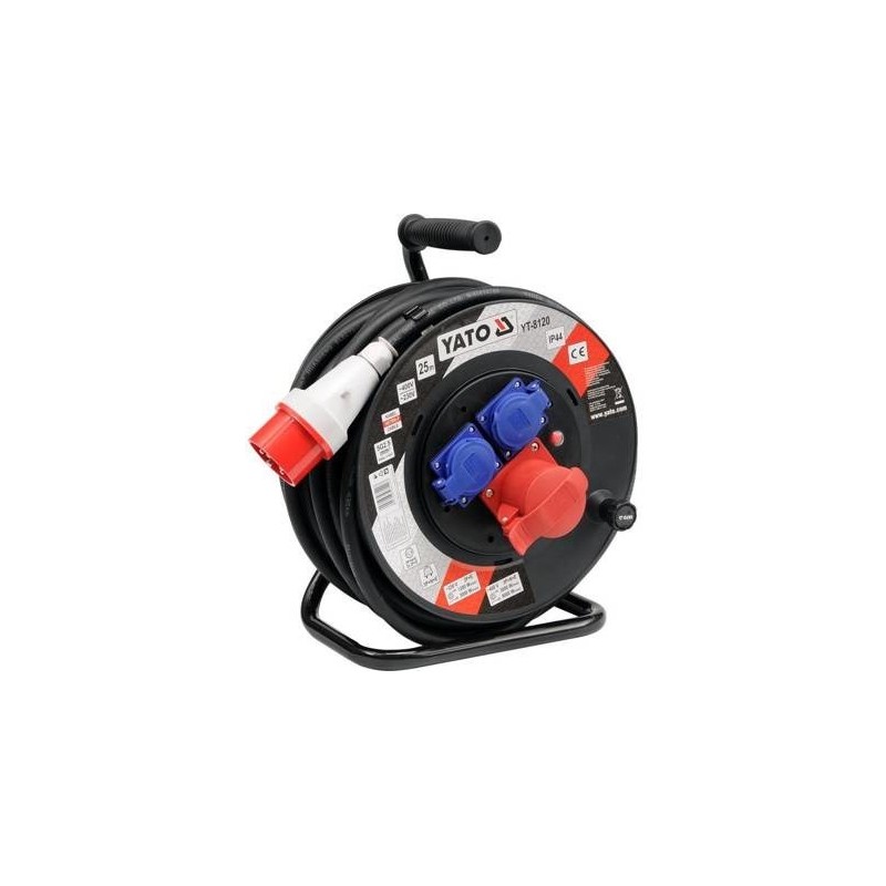 Yato YT-8120 kołowrotek 3 x gniazdo sieciowe 25 m Yato YT-8120 kołowrotek 3 x gniazdo sieciowe 25 m