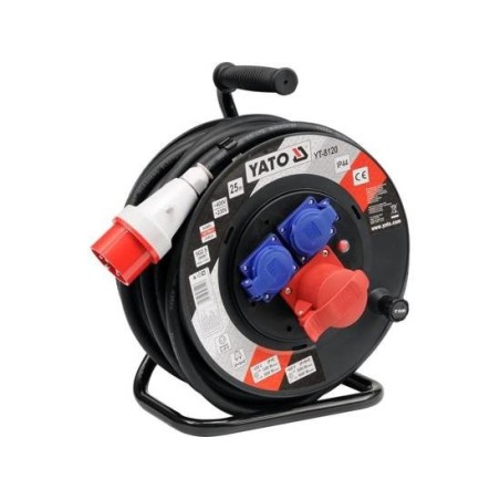 Yato YT-8120 kołowrotek 3 x gniazdo sieciowe 25 m
