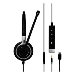 EPOS | SENNHEISER IMPACT SC 635 USB-C Zestaw słuchawkowy Przewodowa Opaska na głowę Połączenia/muzyka USB Type-C Czarny, Srebrny