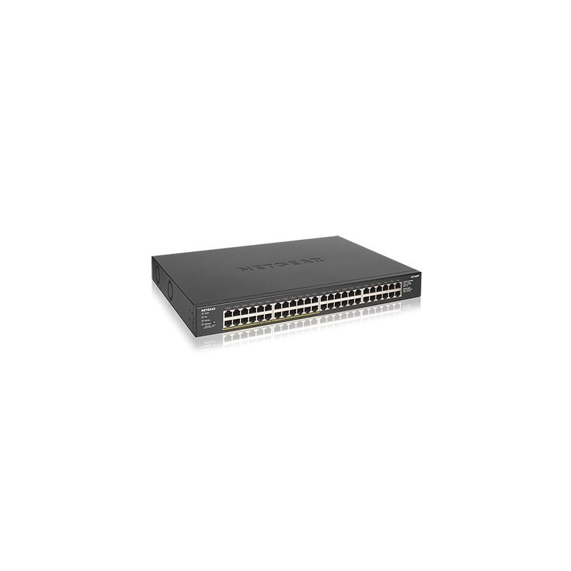 Netgear GS348PP - Niezarządzany - Gigabit Ethernet (10/100/1000) - Pełny dupleks - Power over Ethernet (PoE) - Montaż w szafie Netgear GS348PP - Niezarządzany - Gigabit Ethernet (10/100/1000) - Pełny dupleks - Power over Ethernet (PoE) - Montaż w szafie