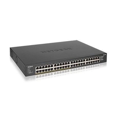Netgear GS348PP - Niezarządzany - Gigabit Ethernet (10/100/1000) - Pełny dupleks - Power over Ethernet (PoE) - Montaż w szafie