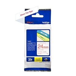 Brother TZE-252 taśmy do etykietowania Czerwony na białym