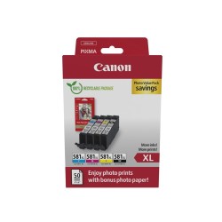 Canon 2052C006 - Zestaw tuszy XL - Cyjan, Magenta, Żółty - 8.3 ml każdy - 4 sztuki - Pakiet promocyjny zdjęć