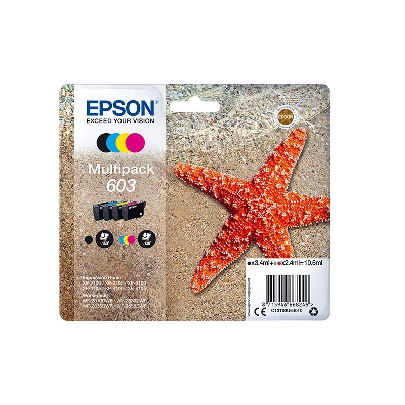 Zestaw tuszy Epson 603 Multipack C13T03U640