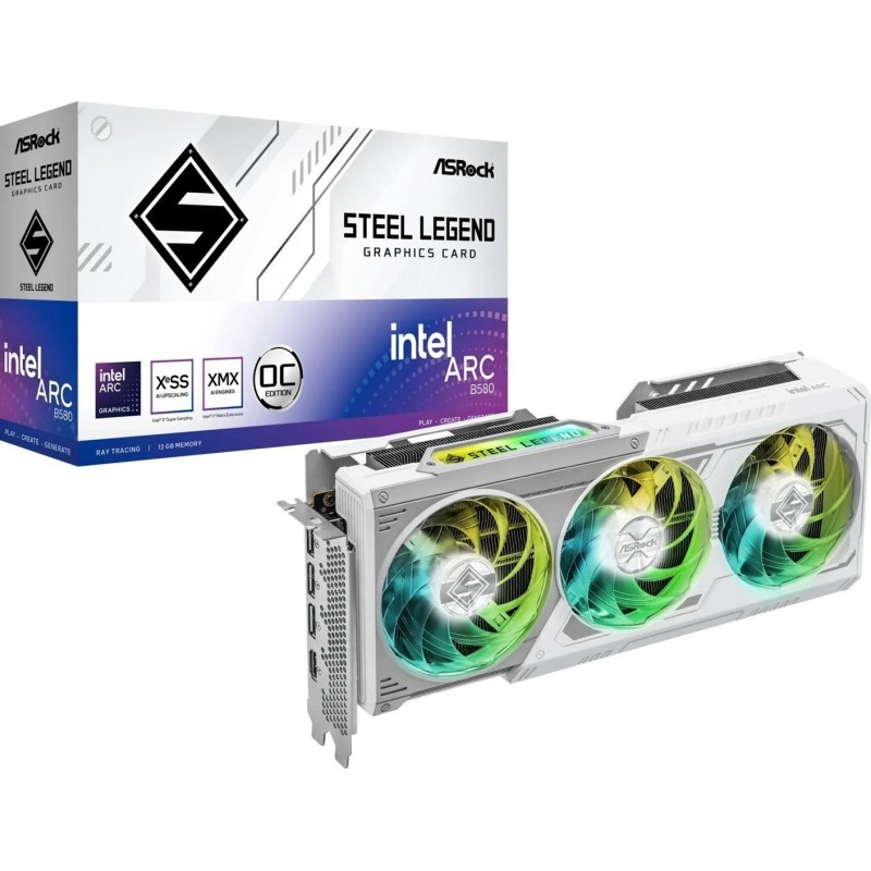 Karta graficzna ASRock Intel Arc B580 Steel Legend 12GB OC Karta graficzna ASRock Intel Arc B580 Steel Legend 12GB OC