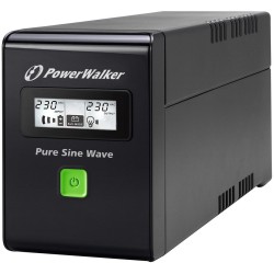 UPS POWERWALKER VI 600 SW IEC LINE-INTERACTIVE 600VA 3X IEC C13 USB-B LCD PURE SINE WAVE