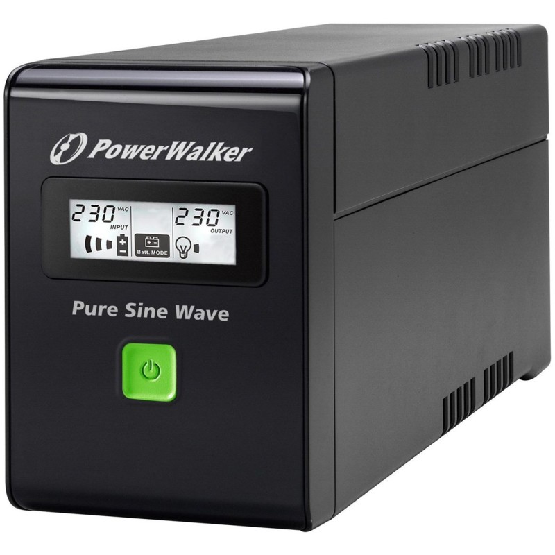 UPS POWERWALKER VI 600 SW IEC LINE-INTERACTIVE 600VA 3X IEC C13 USB-B LCD PURE SINE WAVE