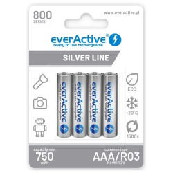 Zestaw akumulatorków everActive EVHRL03-800 (800mAh Ni-MH LSD)