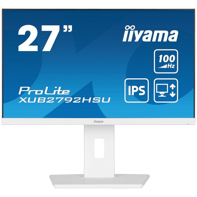 iiyama ProLite XUB2792HSU-W6 LED display 68,6 cm (27") 1920 x 1080 px Full HD Biały iiyama ProLite XUB2792HSU-W6 LED display 68,6 cm (27") 1920 x 1080 px Full HD Biały