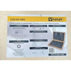 ZESTAW NARZEDZI DO GWINTOWANIA M3-M24 HSS CZD-85