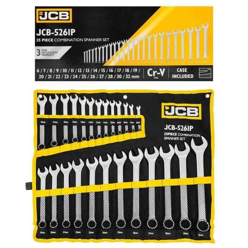 JCB KLUCZ PŁASKO-OCZKOWY kpl.25el. (6-32mm) JCB KLUCZ PŁASKO-OCZKOWY kpl.25el. (6-32mm)