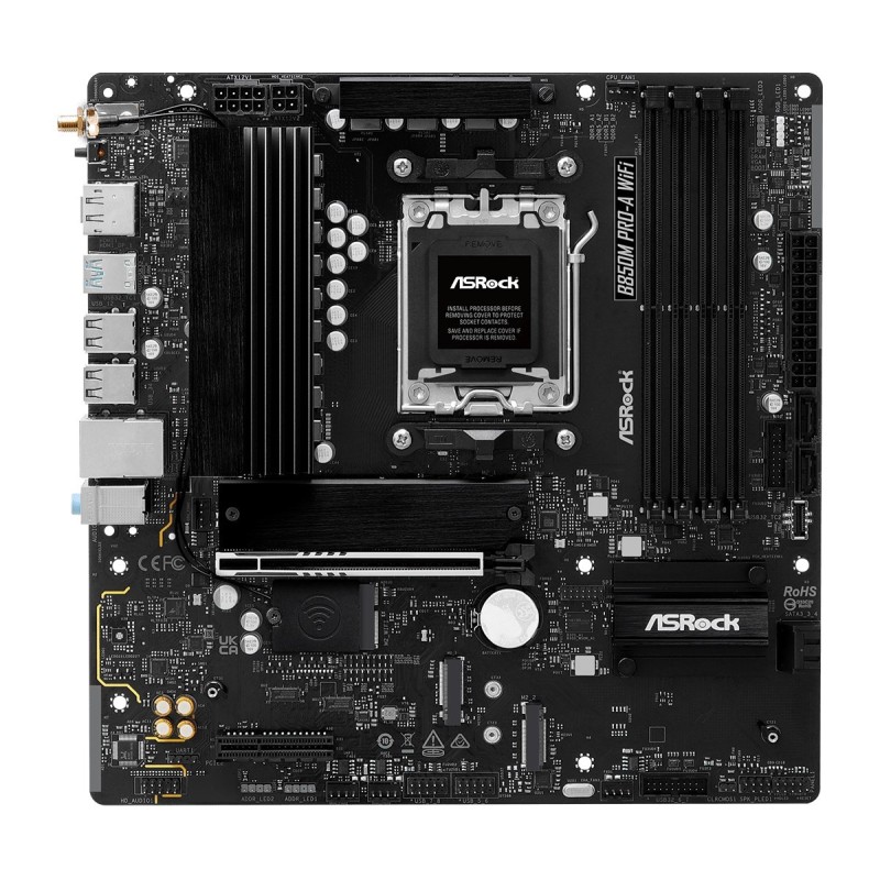 Asrock B850M Pro-A WiFi AMD B850 Gniazdo AM5 micro ATX Asrock B850M Pro-A WiFi AMD B850 Gniazdo AM5 micro ATX