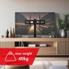 MACLEAN UNIWERSALNY STOJAK DO TV NA SZAFKĘ RTV PODSTAWKA, MAX. 40KG, MAX. VESA 600X400, DLA TV 32-75" MC-386