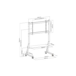 Mobilny stojak + Uchwyt do TV 45-90" 60KG SD-22 ART Vesa 800x400