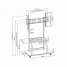 Gembird TVS-100F-01 uchwyt do tablic informacyjnych 2,54 m (100") Czarny