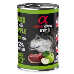 Alpha Spirit kaczka/jabłko mokra karma pies 400 g