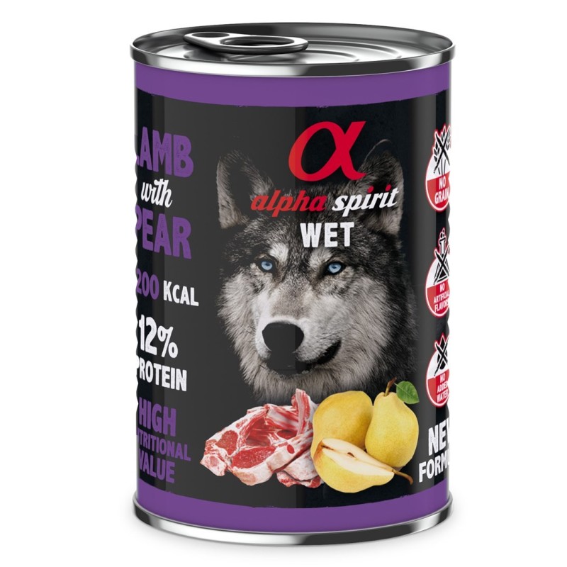 Alpha Spirit jagnię/gruszka mokra karma pies 400 g Alpha Spirit jagnię/gruszka mokra karma pies 400 g