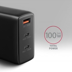 Axagon ACU-DPQ100 ładowarka do urządzeń przenośnych Komputer przenośny, Telefon komórkowy, Netbook, Laptop, Smartfon,